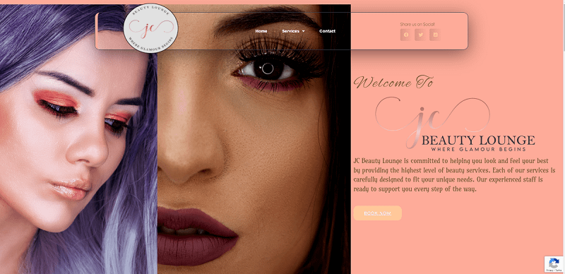 Beauty Lounge Website with Booking – Update